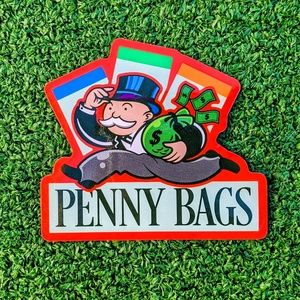Monopoly Man Boardgame Penny Bags Rich Toy Peel & Stick Gloss Decal Sticker New